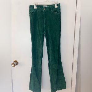Princess Polly Green Flare Pants